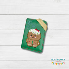 Load image into Gallery viewer, Girl Cookie Applique Notebook Cover (2 sizes available) machine embroidery design DIGITAL DOWNLOAD
