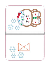 Load image into Gallery viewer, Girl Cookie Applique Notebook Cover (2 sizes available) machine embroidery design DIGITAL DOWNLOAD