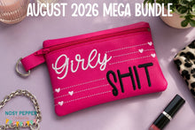 Load image into Gallery viewer, Girly Sh!t applique ITH Bag (4 sizes available) machine embroidery design DIGITAL DOWNLOAD