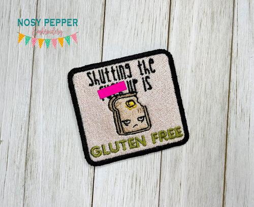 Gluten Free patch (2 sizes included) machine embroidery design DIGITAL DOWNLOAD