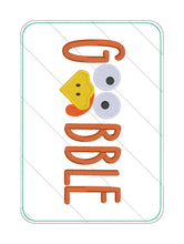 Load image into Gallery viewer, Gobble mug rug machine embroidery design (4 sizes, envelope and turned styles included) DIGITAL DOWNLOAD