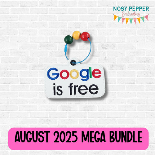 Google Is Free bag tag/bookmark/ornament machine embroidery design DIGITAL DOWNLOAD
