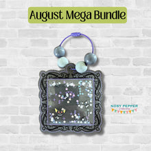 Load image into Gallery viewer, Gothic Frame shaker bookmark/ornament/bag tag AUGUST MYSTERY BUNDLE machine embroidery design DIGITAL DOWNLOAD