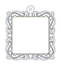 Load image into Gallery viewer, Gothic Frame shaker bookmark/ornament/bag tag AUGUST MYSTERY BUNDLE machine embroidery design DIGITAL DOWNLOAD