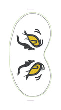 Load image into Gallery viewer, Green Guy Sleep Mask machine embroidery design (2 sizes included) DIGITAL DOWNLOAD