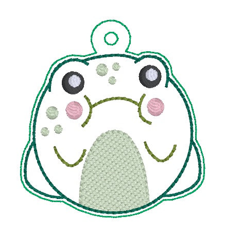Grumpy Frog snap tab and eyelet fob (single and multi files included ...