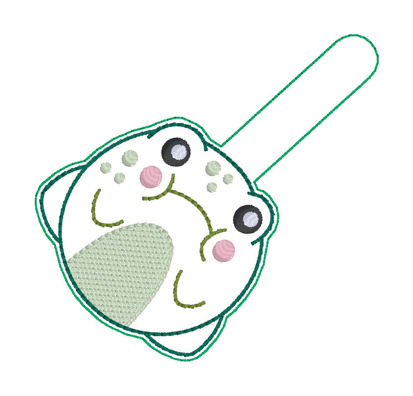 Grumpy Frog snap tab and eyelet fob (single and multi files included ...