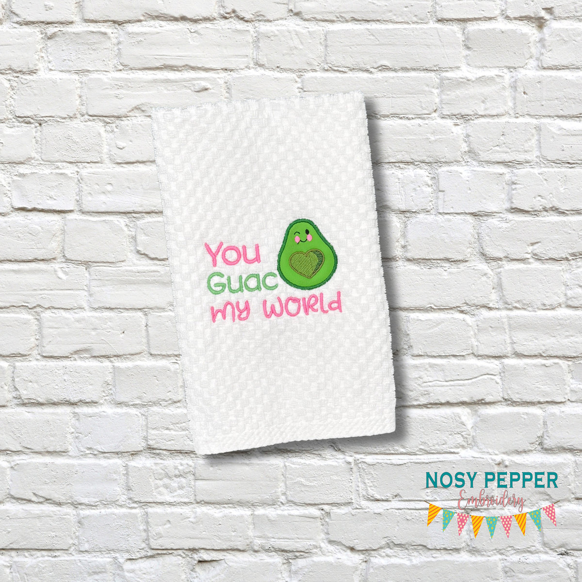 Guac My World applique machine embroidery design (4 sizes included) DI ...