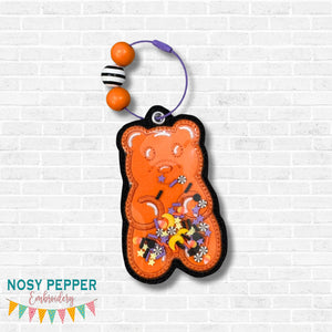 Gummy Bear applique shaker bag tag/bookmark/ornament machine embroidery design DIGITAL DOWNLOAD