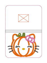 Load image into Gallery viewer, HK Pumpkin applique Notebook Cover 2 sizes available machine embroidery design DIGITAL DOWNLOAD