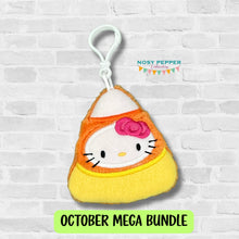 Load image into Gallery viewer, HK Candycorn mini stuffie machine embroidery design DIGITAL DOWNLOAD