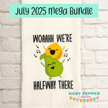 Load image into Gallery viewer, Halfway There applique machine embroidery design (4 sizes included) DIGITAL DOWNLOAD