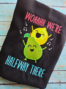 Halfway There applique machine embroidery design (4 sizes included) DIGITAL DOWNLOAD