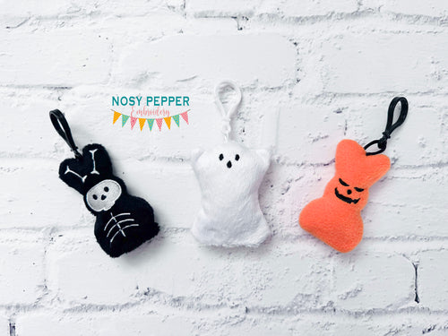 Halloween Bunny stuffie set of 3 machine embroidery designs DIGITAL DOWNLOAD