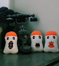 Load image into Gallery viewer, Fall Ghosties stuffie set Mini &amp; Full size set of 3 designs machine embroidery design DIGITAL DOWNLOAD