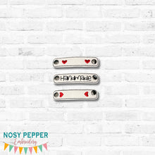 Load image into Gallery viewer, Handmade Labels machine embroidery design DIGITAL DOWNLOAD
