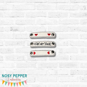 Handmade Labels machine embroidery design DIGITAL DOWNLOAD