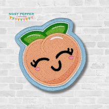 Load image into Gallery viewer, Happy Peach patch June 2024 Mystery Bundle (2 sizes included) machine embroidery design DIGITAL DOWNLOAD