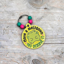 Load image into Gallery viewer, Have A Meltdown bag tag machine embroidery design DIGITAL DOWNLOAD