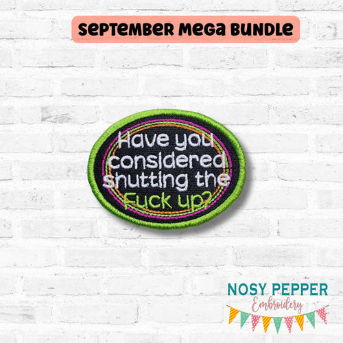 Have You Considered patch (2 sizes included) machine embroidery design DIGITAL DOWNLOAD