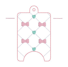 Load image into Gallery viewer, Heart Quilted Sanitizer Case (2 sizes available) machine embroidery design DIGITAL DOWNLOAD