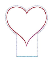 Load image into Gallery viewer, Heart shaker pencil topper set machine embroidery design (single and multi included) DIGITAL DOWNLOAD