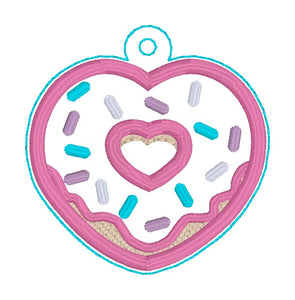 Heart Donut applique snap tab and eyelet fob set Spring 2025 Skill Builder Bundle (shaker, single and multi files included) machine embroidery file DIGITAL DOWNLOAD