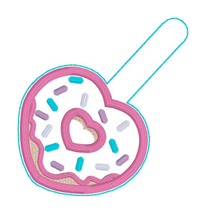 Heart Donut applique snap tab and eyelet fob set Spring 2025 Skill Builder Bundle (shaker, single and multi files included) machine embroidery file DIGITAL DOWNLOAD