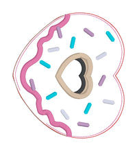 Load image into Gallery viewer, Heart Donut stuffie (5 sizes included) —JAN 26 MB—machine embroidery design DIGITAL DOWNLOAD
