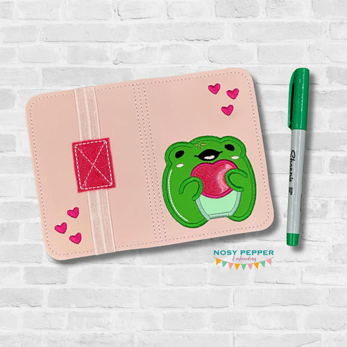 Heart Frog notebook Cover Spring 2025 Skill Builder Bundle (2 sizes available) machine embroidery design DIGITAL DOWNLOAD