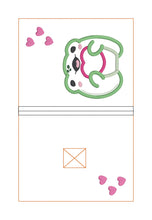 Load image into Gallery viewer, Heart Frog notebook Cover Spring 2025 Skill Builder Bundle (2 sizes available) machine embroidery design DIGITAL DOWNLOAD