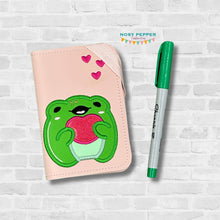 Load image into Gallery viewer, Heart Frog notebook Cover Spring 2025 Skill Builder Bundle (2 sizes available) machine embroidery design DIGITAL DOWNLOAD