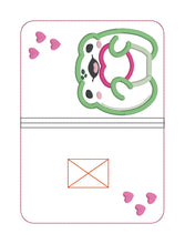 Load image into Gallery viewer, Heart Frog notebook Cover Spring 2025 Skill Builder Bundle (2 sizes available) machine embroidery design DIGITAL DOWNLOAD