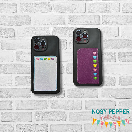 Heart Phone Wallet DEC 24 Mystery Bundle (2 sizes included) machine embroidery design DIGITAL DOWNLOAD