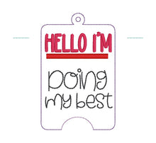 Load image into Gallery viewer, Hello I&#39;m lanyard card case 2024 SKILL BUILDER BUNDLE machine embroidery design (eyelet and snap tab designs included) DIGITAL DOWNLOAD