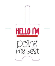 Load image into Gallery viewer, Hello I&#39;m lanyard card case 2024 SKILL BUILDER BUNDLE machine embroidery design (eyelet and snap tab designs included) DIGITAL DOWNLOAD
