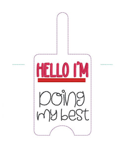 Hello I'm lanyard card case 2024 SKILL BUILDER BUNDLE machine embroidery design (eyelet and snap tab designs included) DIGITAL DOWNLOAD