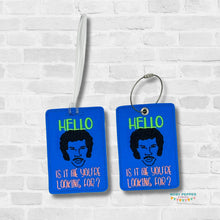 Load image into Gallery viewer, Hello luggage tag set machine embroidery design DIGITAL DOWNLOAD
