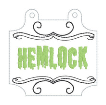 Load image into Gallery viewer, Poison wine tags (set of 4 designs) machine embroidery design DIGITAL DOWNLOAD