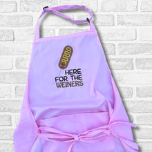 Load image into Gallery viewer, Here For The Weiners applique machine embroidery design (4 sizes included) DIGITAL DOWNLOAD