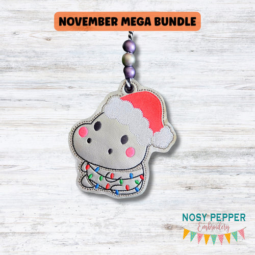 Hippo Lights ornament machine embroidery design DIGITAL DOWNLOAD