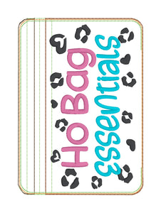Ho Bag Essentials ITH Bag (4 sizes available) machine embroidery design DIGITAL DOWNLOAD