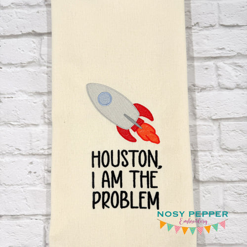 Houston sketchy machine embroidery design (4 sizes included) DIGITAL DOWNLOAD
