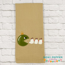 Load image into Gallery viewer, Hungry Ornament appliqué machine embroidery design (4 sizes included) DIGITAL DOWNLOAD