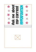 Load image into Gallery viewer, Hyperfixation notebook Cover  (2 sizes available) machine embroidery design DIGITAL DOWNLOAD