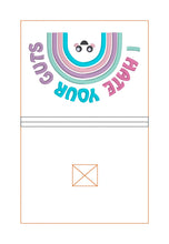 Load image into Gallery viewer, I Hate Your Guts notebook cover 2 sizes available machine embroidery design DIGITAL DOWNLOAD