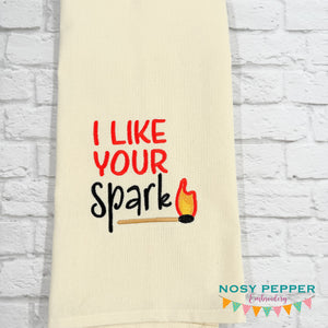 I Like Your Spark machine embroidery design (5 sizes included) DIGITAL DOWNLOAD