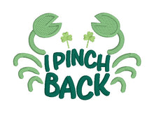 Load image into Gallery viewer, I Pinch Back machine embroidery design (5 sizes included) DIGITAL DOWNLOAD