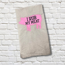 Load image into Gallery viewer, I Rub My Meat applique machine embroidery design (4 sizes included) DIGITAL DOWNLOAD