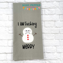 Load image into Gallery viewer, I Am F@cking Merry applique machine embroidery design (4 sizes included) DIGITAL DOWNLOAD